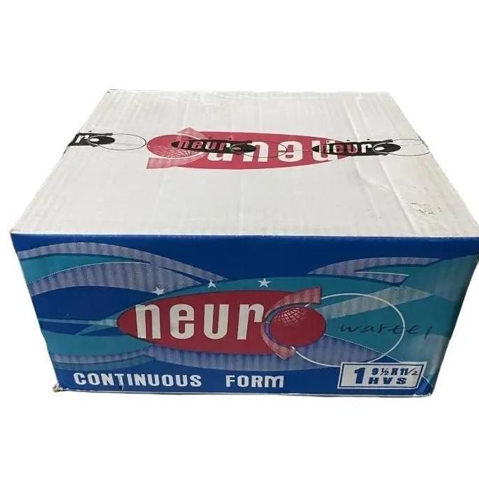 

TERMURAH - Kertas Continuous Form Neuro 9.5x11 1 Ply Bagi 4 Wartel K1/4 Print Paper