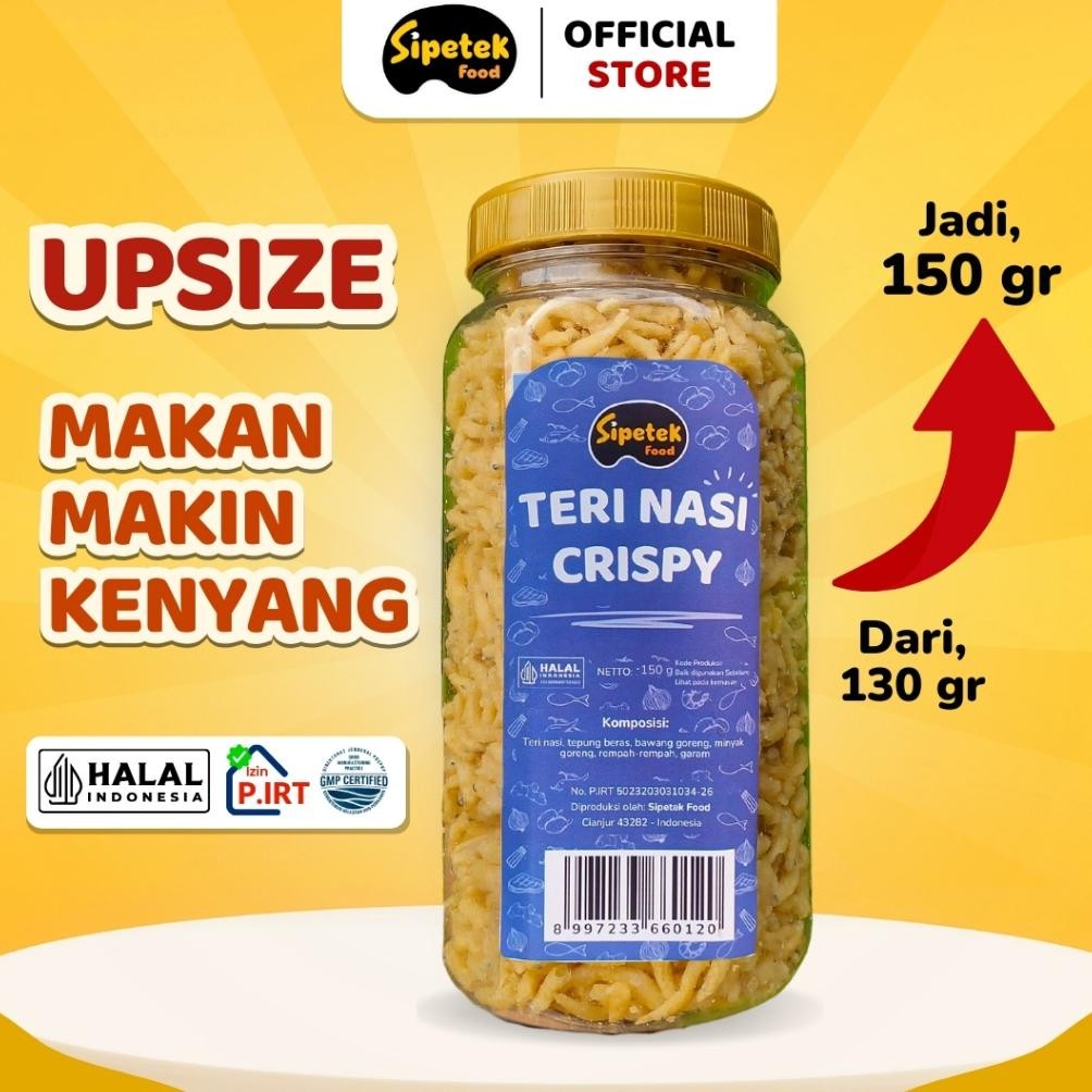 

Teri Crispy Original Asin Gurih Kemasan Toples 150gr Sipetek Food