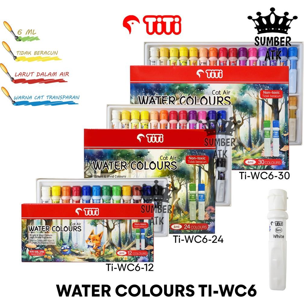 

Cat Air Water Color TITI WAC-6ML 12 , 24 , 30 WARNA Melukis Mewarnai Painting AST