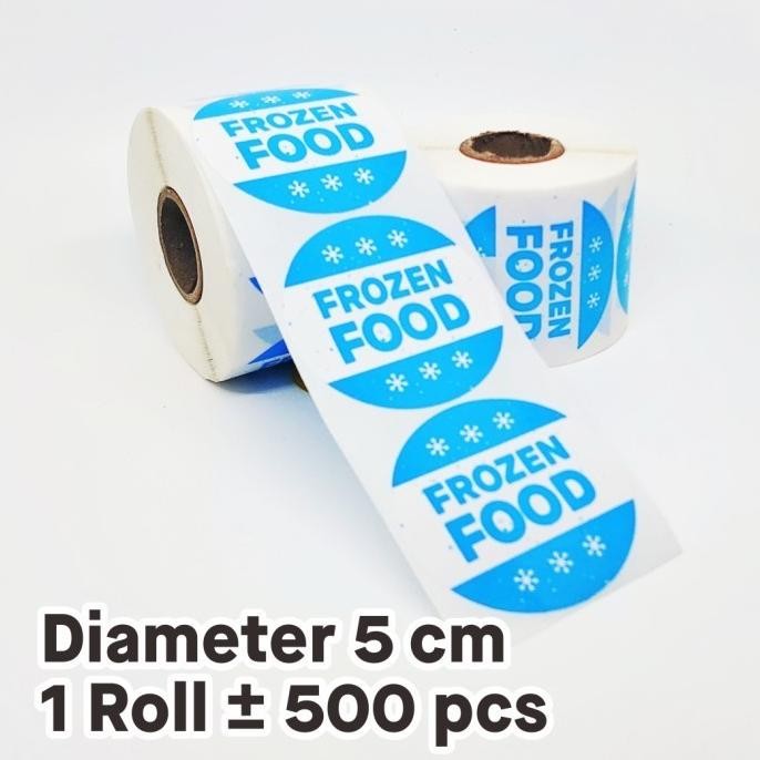 

Stiker Frozen Food Label Kemasan Makanan Beku Bundar diameter 5 cm (1 roll 500 pcs) AST