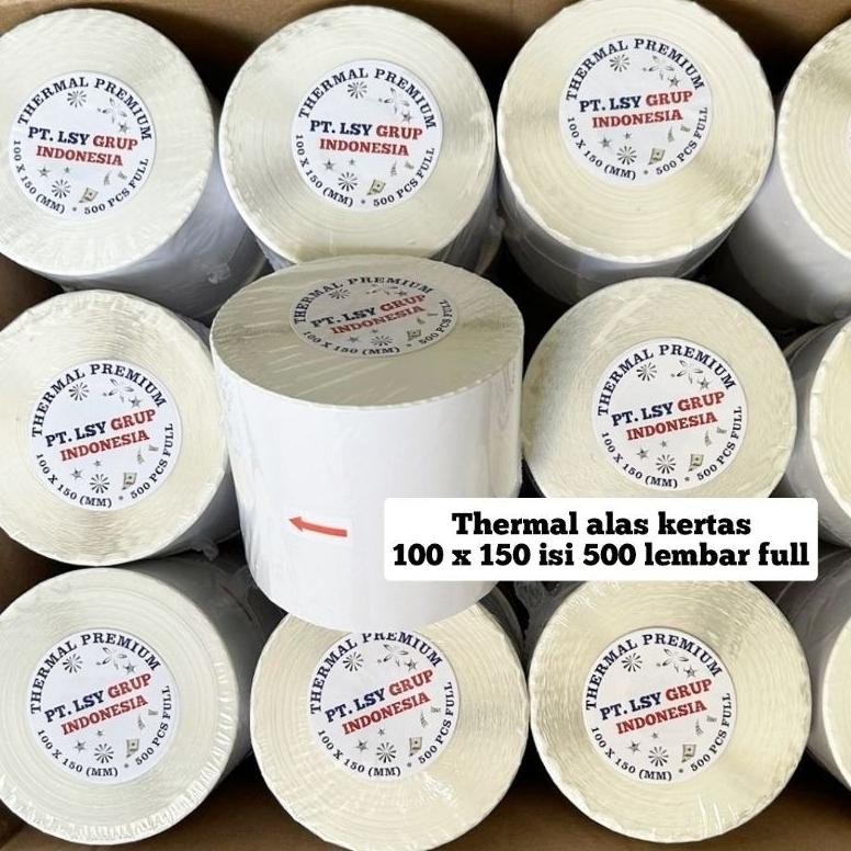 

stiker kertas label thermal / kertas barcode 100 x 150 mm A6 isi 500 lembar full AST