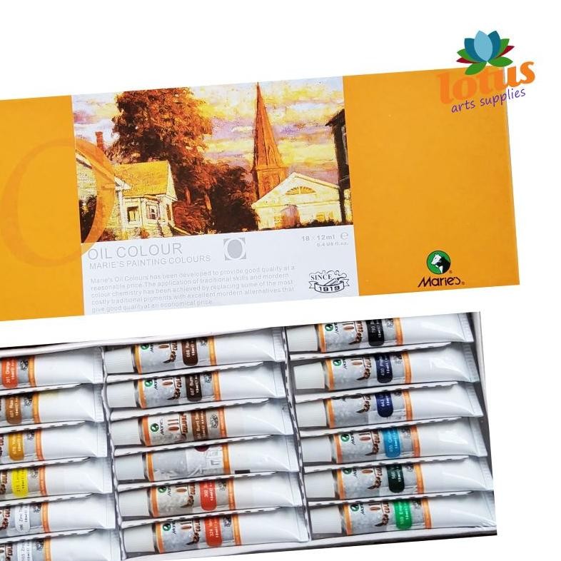 

Maries Oil Colour set 18 warna x 12ml Tube - cat minyak AST