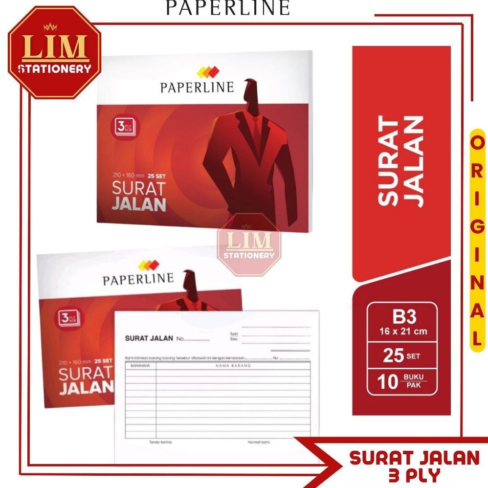 

(10BUKU) Surat Jalan 3 Ply PAPERLINE AST