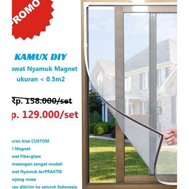 Kamux Custom 0.5M2 Kawat Nyamuk Magnet Diy Kasa Nyamuk Magnet