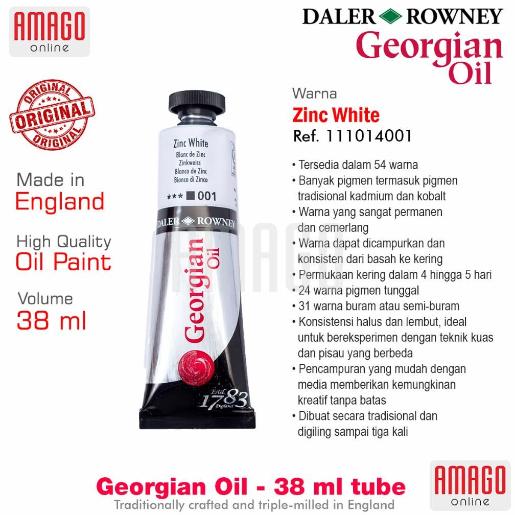 

Cat Minyak Lukis DALER-ROWNEY Georgian Oil 38 ml - Zinc White - 111014001 AST