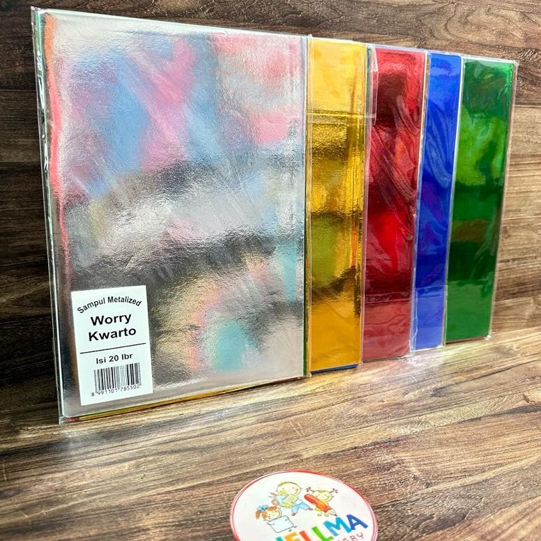 

Sampul Buku tulis Warna Metalik Ukuran KWARTO isi 20 lembar AST