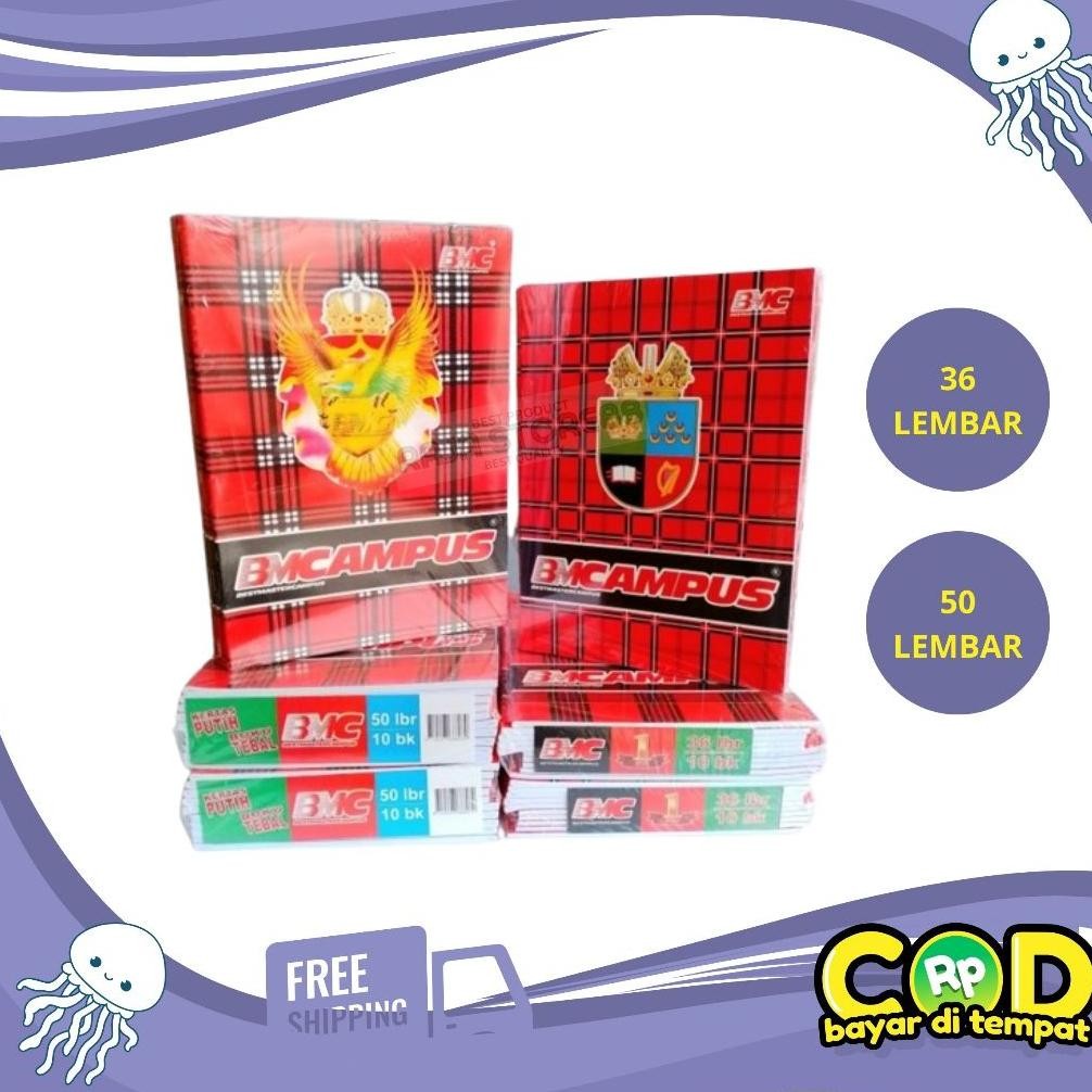 

Buku Tulis Campus Boxy BMC 36 & 50 Lembar ( Pak 10 Buku ) AST