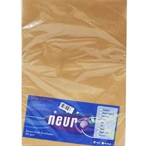 

Amplop Coklat Folio Merek Neuro (dengan seal perekat) AST