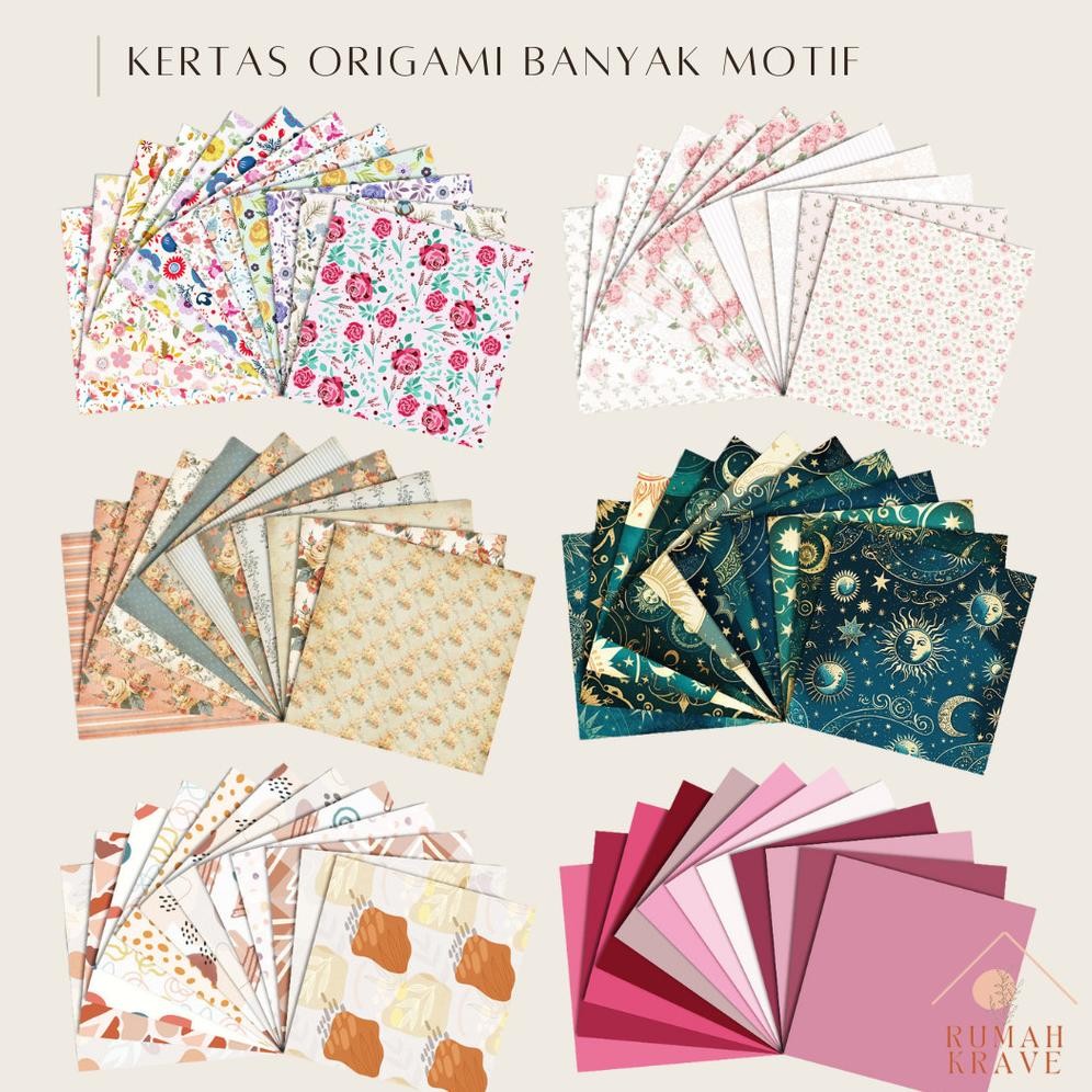 

RUMAH KRAVE - (12pcs) Kertas Origami Banyak Motif AST