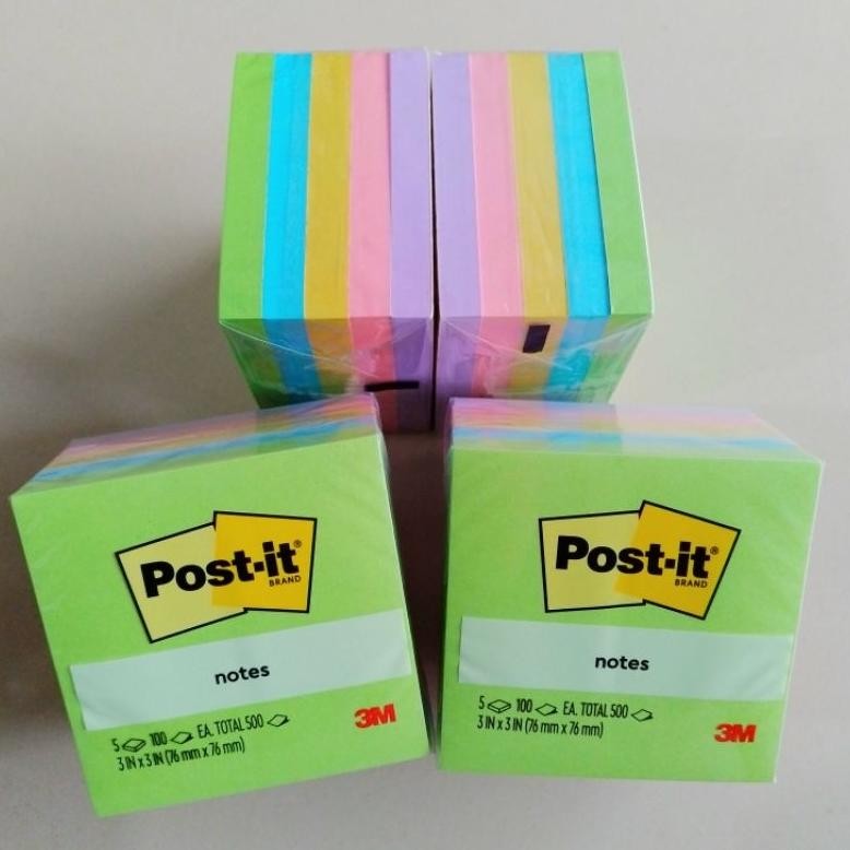 

Penanda Buku Sticky Note 3M 654-5AU 3inch x 3inch ( Pak Isi 5 Pad ) [ Original ] AST