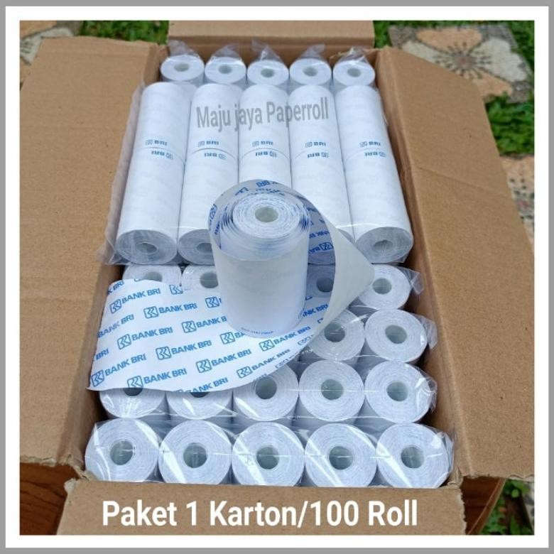 

KERTAS THERMAL EDC LOGO BANK BRI 58X30/57X30MM PAKET 1 KARTON /100 ROLL AST