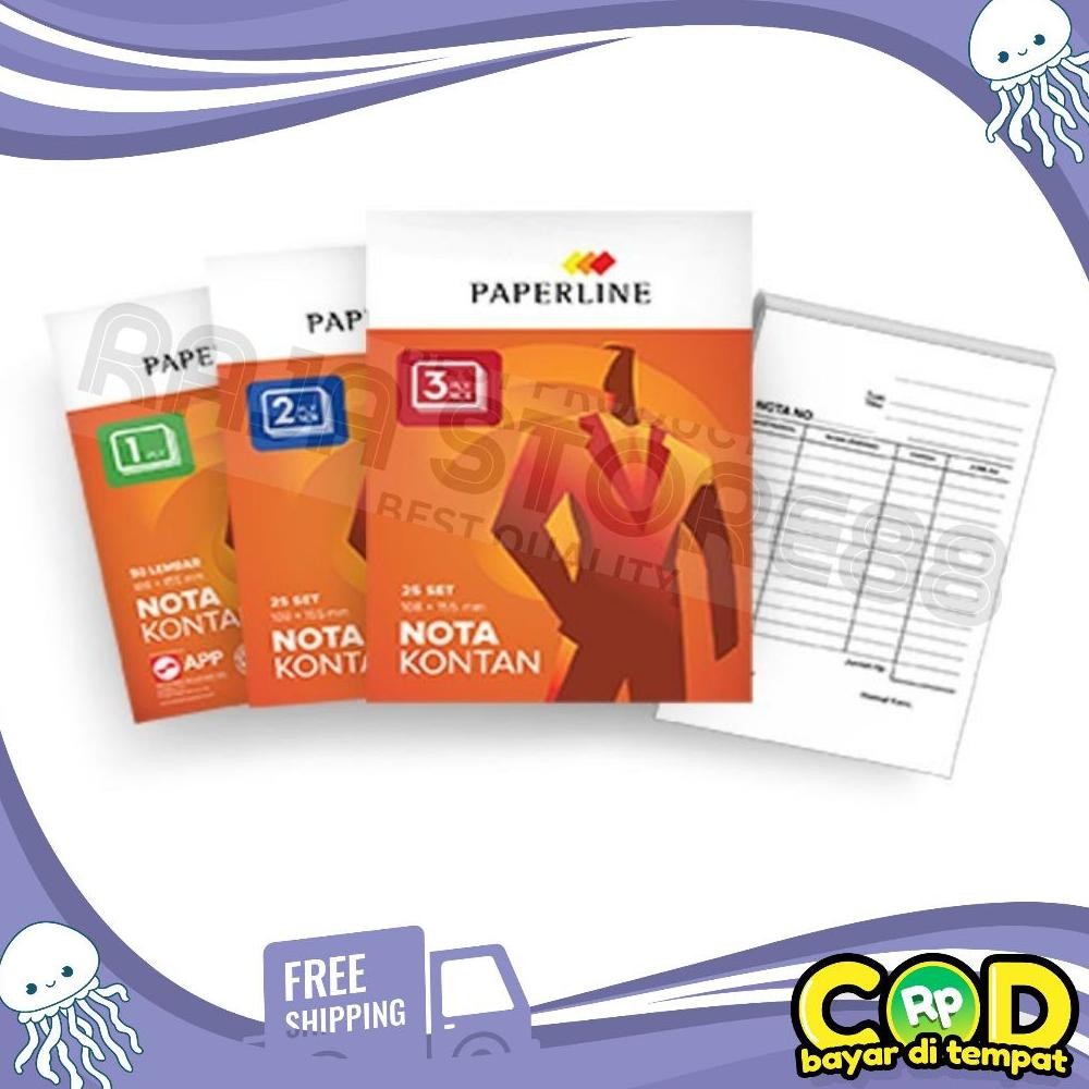 

(10 PCS)Buku Nota Kontan Paperline 2 Ply 3 Ply Besar Kecil AST