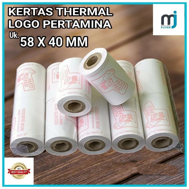 

KERTAS THERMAL EDC LOGO SPBU PERTAMINA 58 X 40 MM PAKER 10 ROLL/1 PACK AST