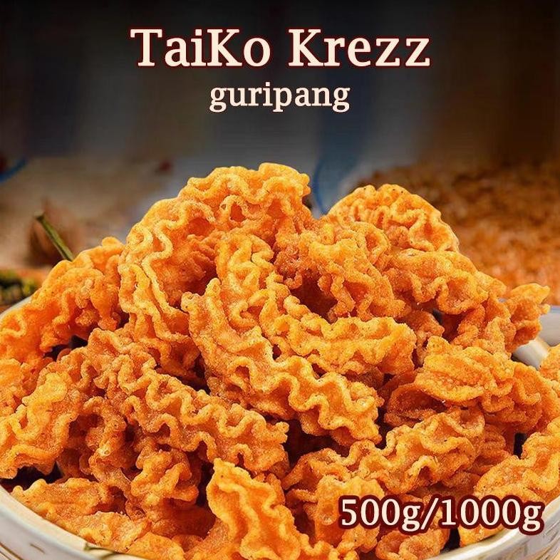 

COD Taiko Krezz 500g/1000g, camilan/makanan kembung/ puffed, citarasa baik, renyah dan lezat, makanan puffed daribahan baku berkualitas, renyah dan tidakterlupakan