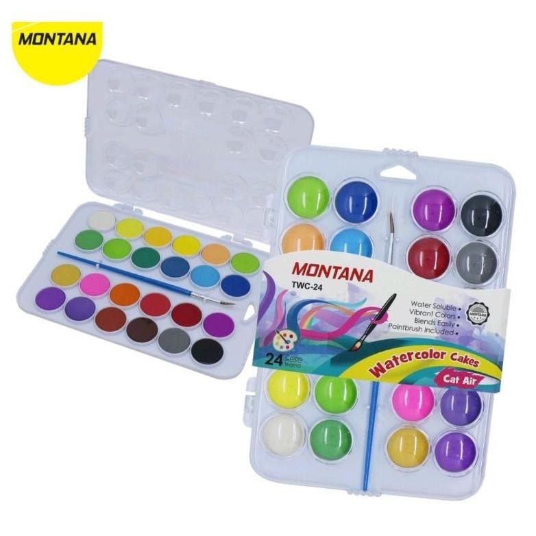 

water color cakes montana 12 warna - 24 warna AST