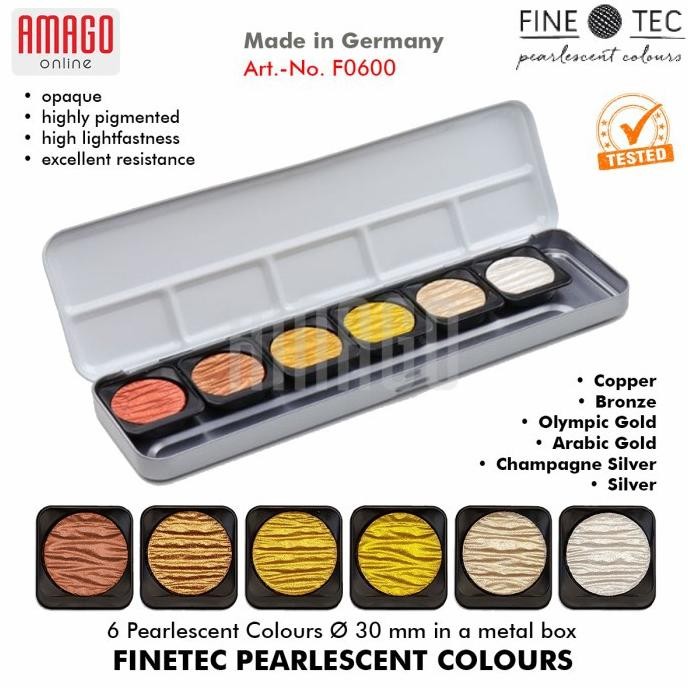 

FINETEC - Pearlescent Colours 6 pcs/set in metal box - 30mm - F0600 AST