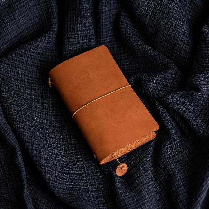 

Leather Notebook Cover A6 / Sampul Buku Kulit Vachetta / Tan / Braow Co
