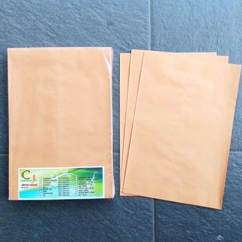 

Amplop Coklat CJ Folio [ F4 ] ( Pak 100 Lbr ) [Original] AST