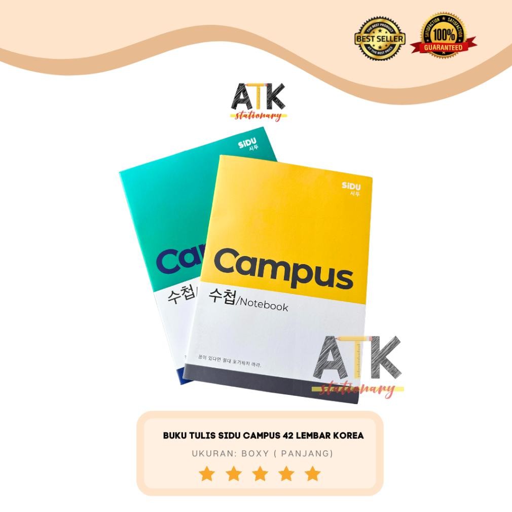 

Buku Tulis Campus Korea SiDU Maxi 42 Lembar Motif Boxy Panjang 1 Pack ( Isi 5 Buku) atk AST