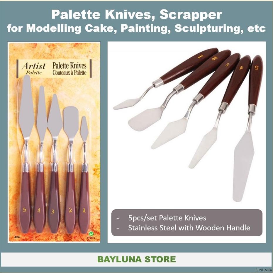 

Bayluna - Set Pisau Palet Palette Knives untuk Dekorasi Kue, Cat, Sculpturing, Painting, Cake Modelling, Pallete Knife Set AST