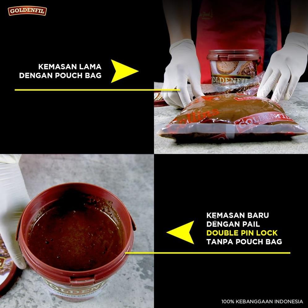 

Goldenfil Choco Crunchy 1kg HALAL !!! Exp September 2026 GRATIS Masker 1 Pcs