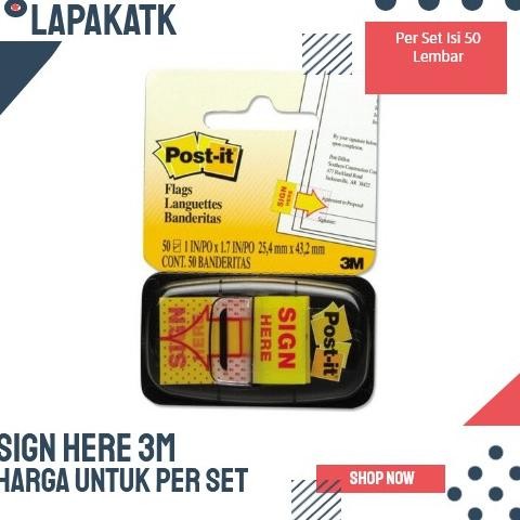 

Sticky Note 3M SIGN HERE / SIGN HERE 3M 680-9 ++ AST