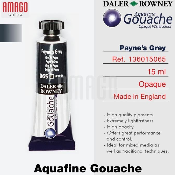 

Cat Air Lukis DALER-ROWNEY Aquafine Gouache Opaque Watercolour 15 ml - Paynes Grey - 136015065 AST