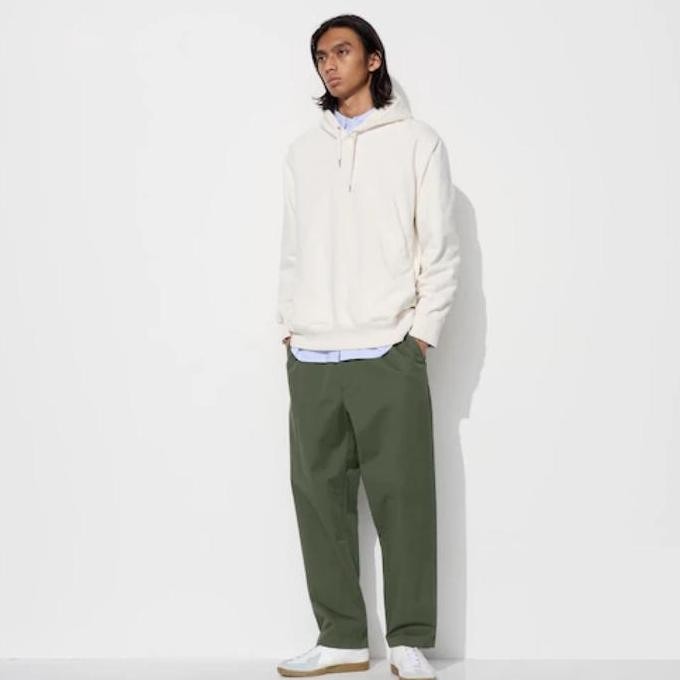 Uniqlo Men Pants Celana Panjang Pria Ankle Katun Relax Olive (Best Quality)