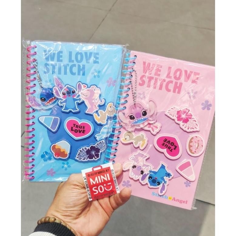 

MINISO Buku B6 Stitch Rotating Wire-Bound DISNEY STITCH Collection (60 Sheets) 19x12cm ANGEL / STITCH AST