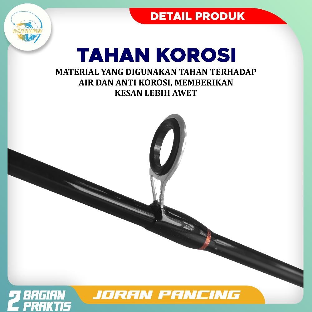 Catchfis - Joran Pancing Bawal 1.50m s/d 1.80m Fishing Rod Carbon Fiber Joran Pancing Spinning Joran