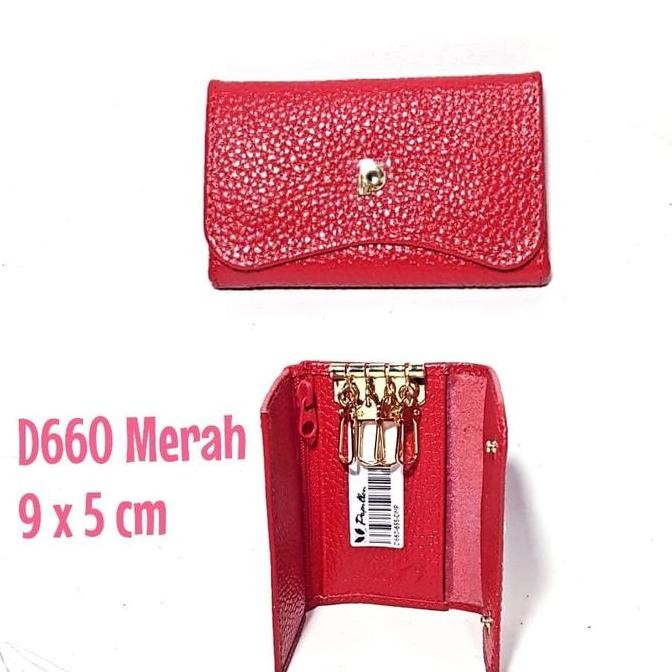 Sale Dompet Kulit Papillon Original D660 Merah Stnk Gantungan Kunci Ganci