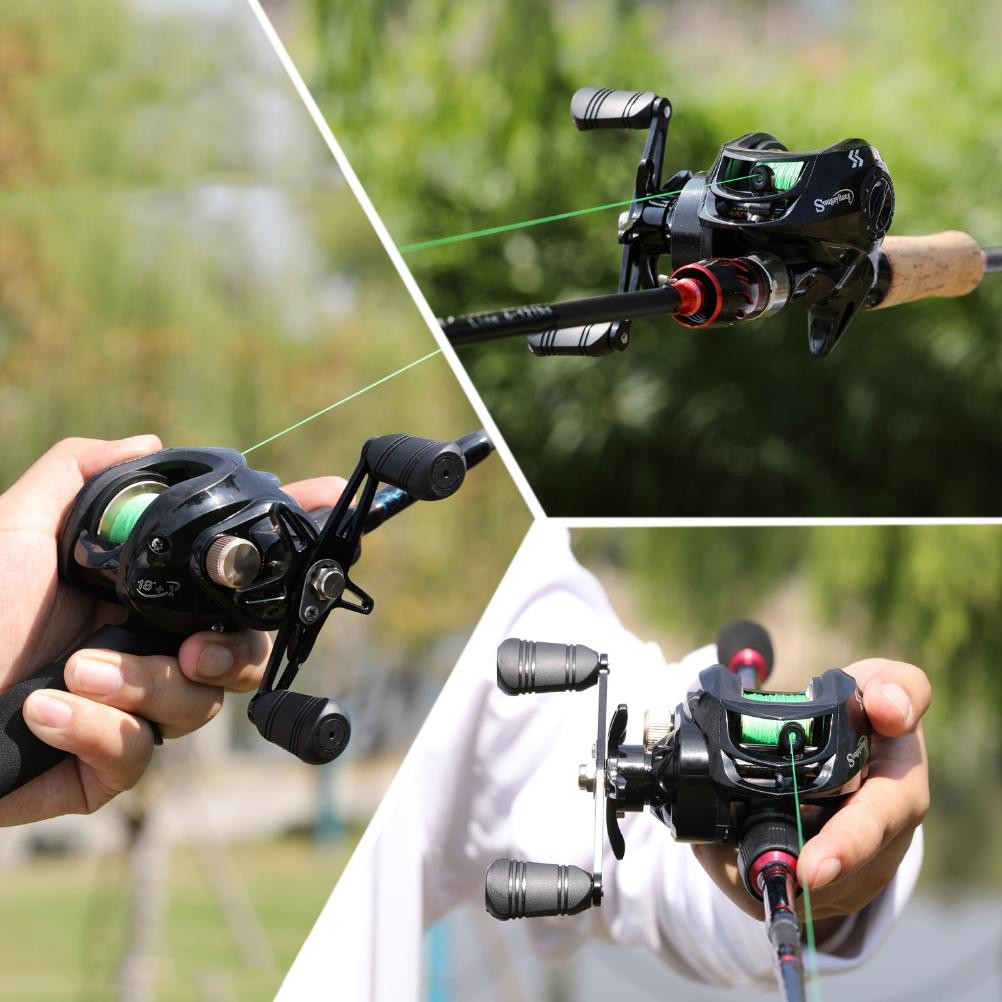 Sougayilang Joran Pancing Set 165cm/175cm 2/3 Bagian 7.2:1 18+1BB Joran Casting Set Joran Set Lengka