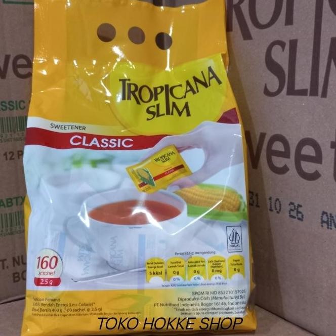 

Tropicana Slim Sweetener Classic Isi 160 Sachet