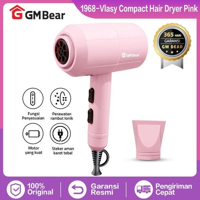 GM Bear Hair Dryer Pengering Rambut 1968 - Vlasy Hair Dryer Pink Berkualitas