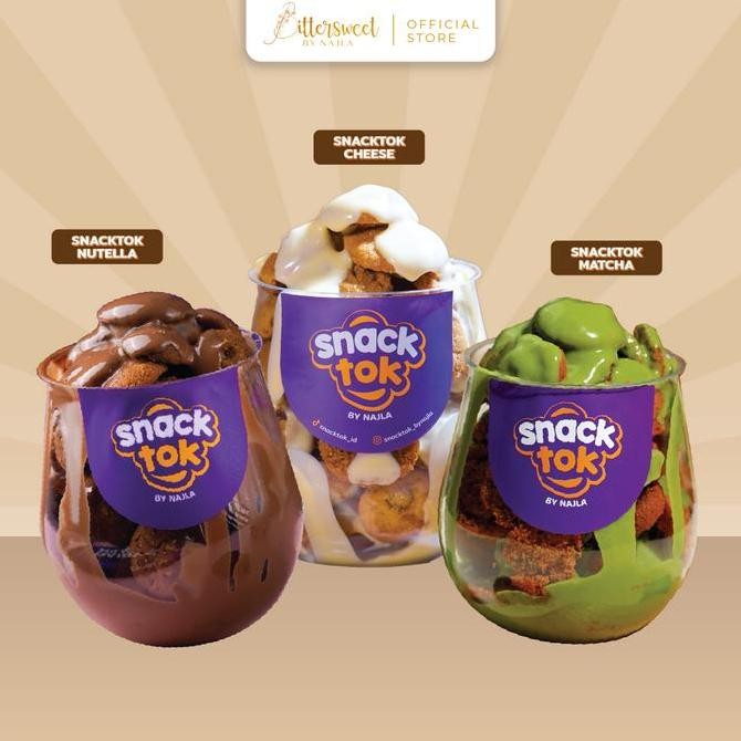 

[Bittersweet By Najla] Paket 3 Snacktok ( Nutella, Matcha & Cheese )
