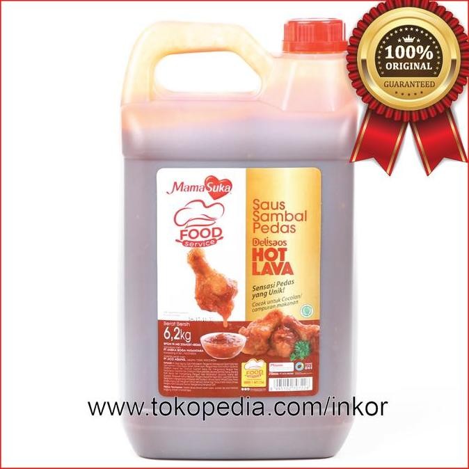 

Mamasuka Delisaos Hot Lava Saus Sambal Pedas Jerigen 6.2Kg