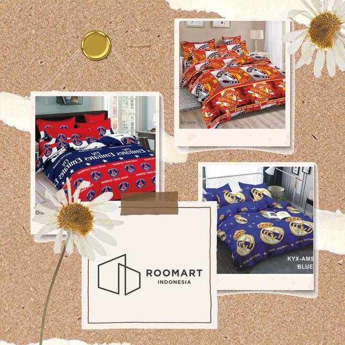 Sprei Homemade Motif Bola Ukuran 90x200 Super Single Fitted Tinggi 20