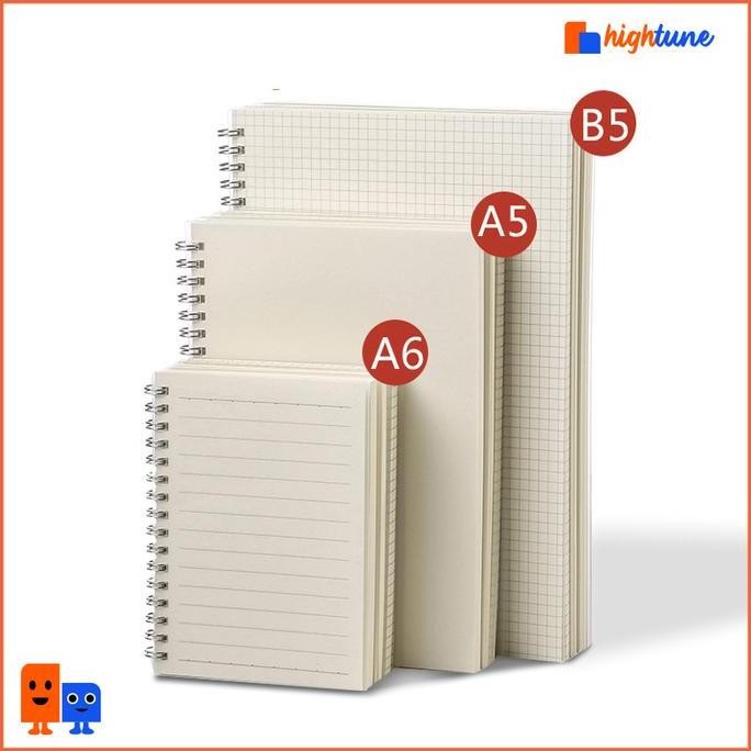 

Hightune Buku Notebook Tulis A5/B5 Dengan Garis Horizontal/Grid/Kosong - Kayu, Kertas Paper Silver Stationery Wedding Planner Co