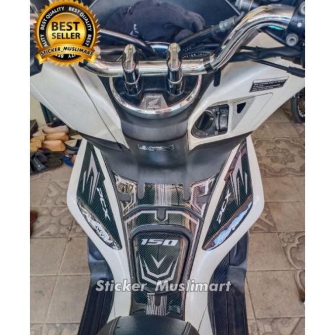 [Allthebest] SIDEPAD TANKPAD PCX 150 MOTIF CARBON GOLD MERAH ABU HIJAU