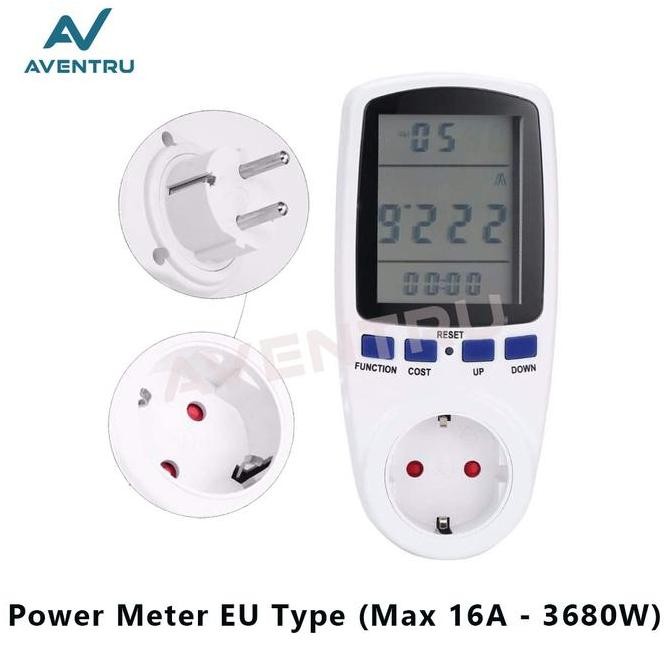 Alat Ukur KWH Watt Volt Ampere Meter AC Digital Daya Biaya Listrik PLN Murah
