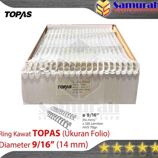 

Ring Binder Kawat Topas Folio 9/16" / 14,0 Mm 38 Wire Ring Binding 3:1 Co