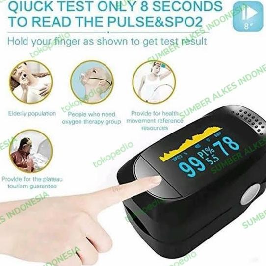 Pulse Oximeter/alat ukur saturasi oksigen A2 (ORIGINAL) full colour Diskon
