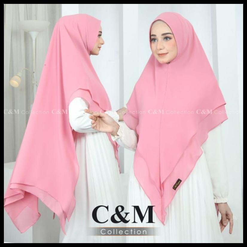 KHIMAR SYAR'I 2 LAYER XL/KHIMAR SHAHLA 2 LAYER JUMBO/KHIMAR DUA LAYAR XL/BERGO DUA LAYER XL CERUTY B