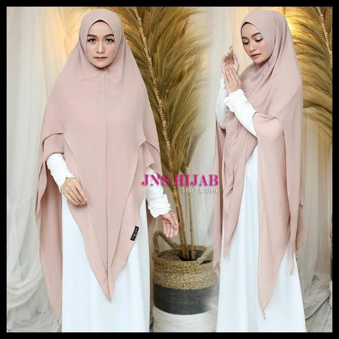KHIMAR SAUMI- HIJAB SYARI SUPER JUMBO SLIM/ KERUDUNG SYARI CERUTY 2 LAYER/ JILBAB SYARI PANJANG JNS