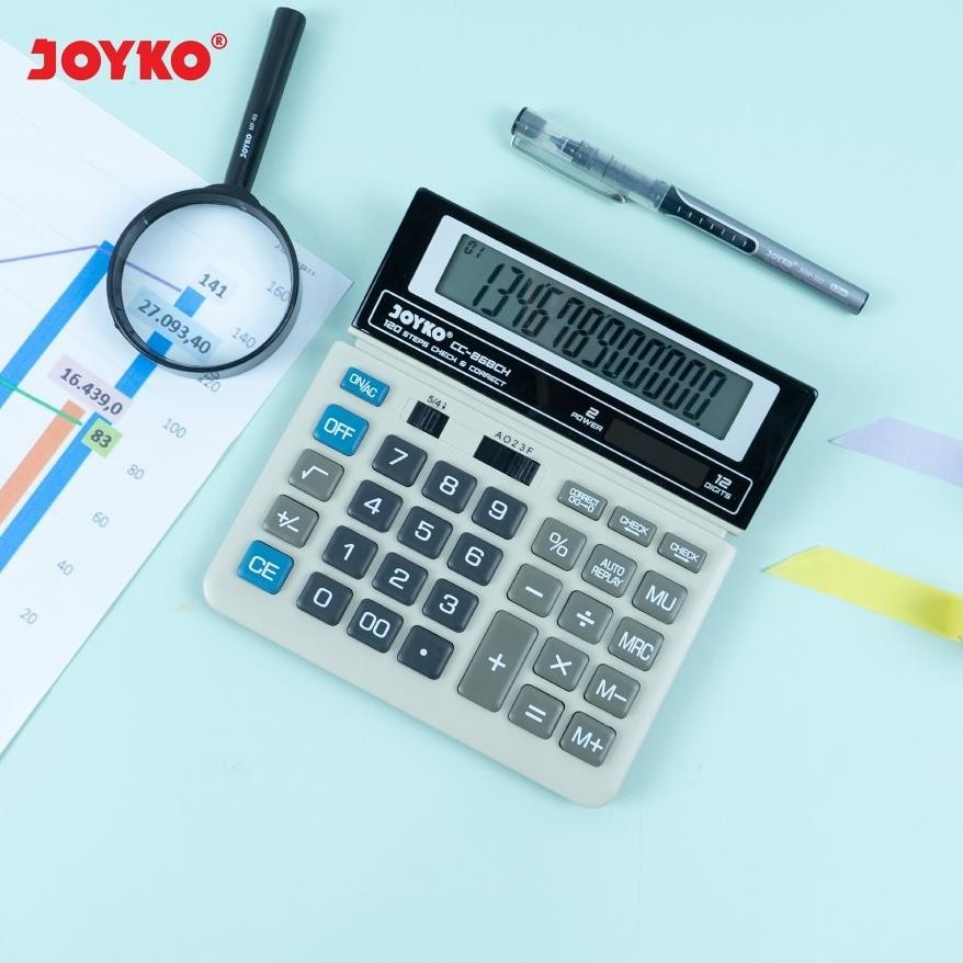 

JOYKO CALCULATOR/KALKULATOR CC-868CH 12 DIGITS CHECK CORRECT AUTO REPLAY