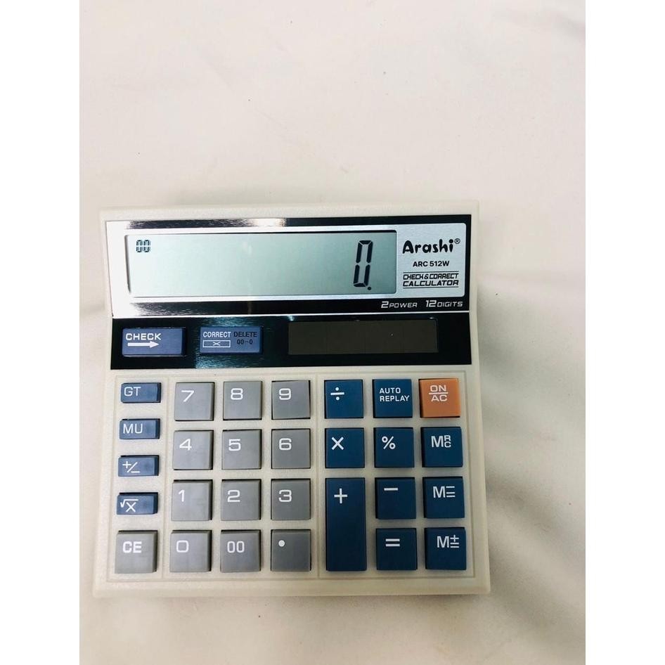 

Arashi Kalkulator Calculator ARC 512W PUTIH 12 Digit Layar Besar