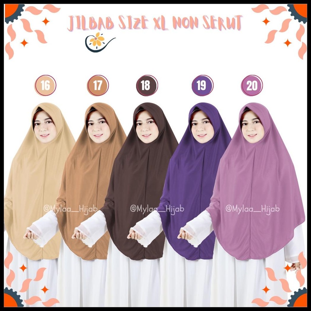 MYLAA HIJAB JILBAB HIJAB BERGO INSTAN XL NON SERUT ANAK SEKOLAH DEWASA BAHAN KAOS PKS OREN