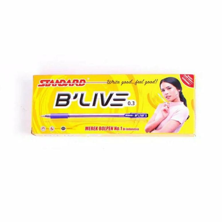 

STANDARD Pen Pulpen B'Live 0.3 Isi 12 Blive 0,3 Bulpen / Ballpoint /