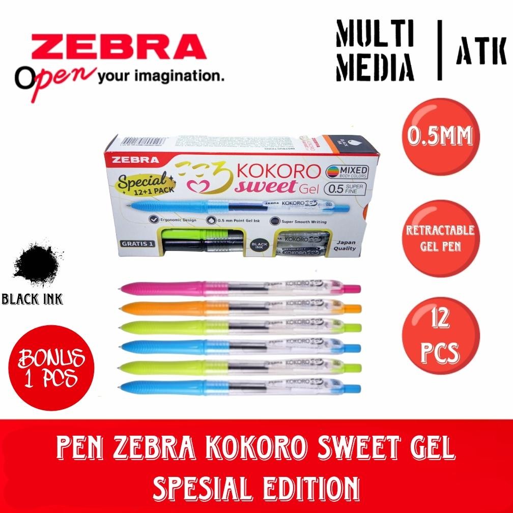 

PEN ZEBRA KOKORO SWEET GEL 0.5 12 PCS + FREE 1 PCS