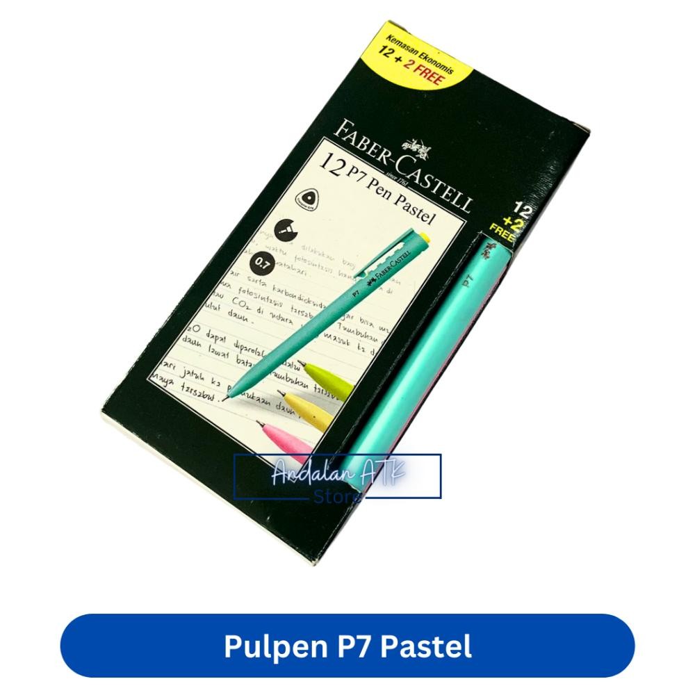

Pulpen Faber Castell Ballpoint P7 Pastel 0.7 mm Pen Tip Retractable